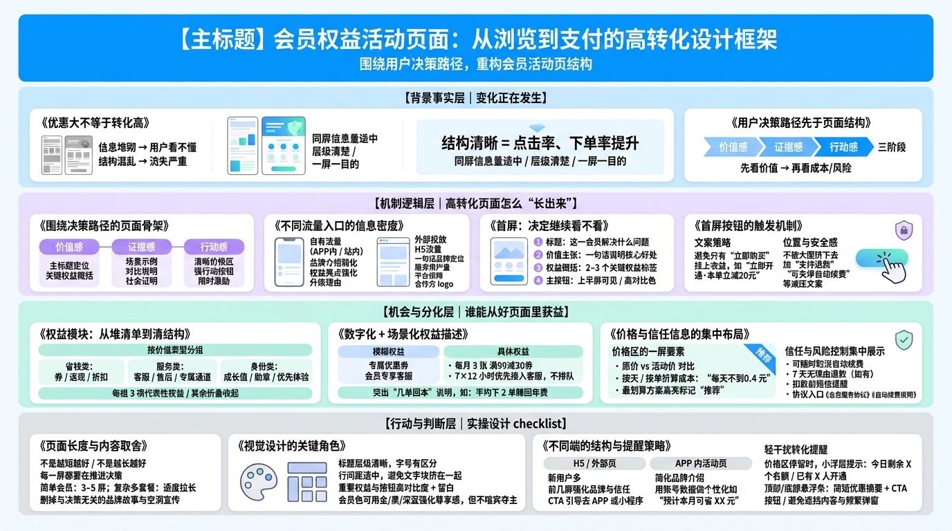 会员权益活动页面怎么设计更高转化