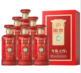 【外箱瑕疵】国台 年份之台 礼迎天下 酱香型白酒 53度 500ml*6瓶 整箱装