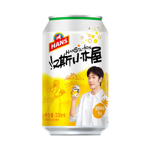 汉斯小木屋碳酸饮料330ml*24罐 菠萝味 商品图3
