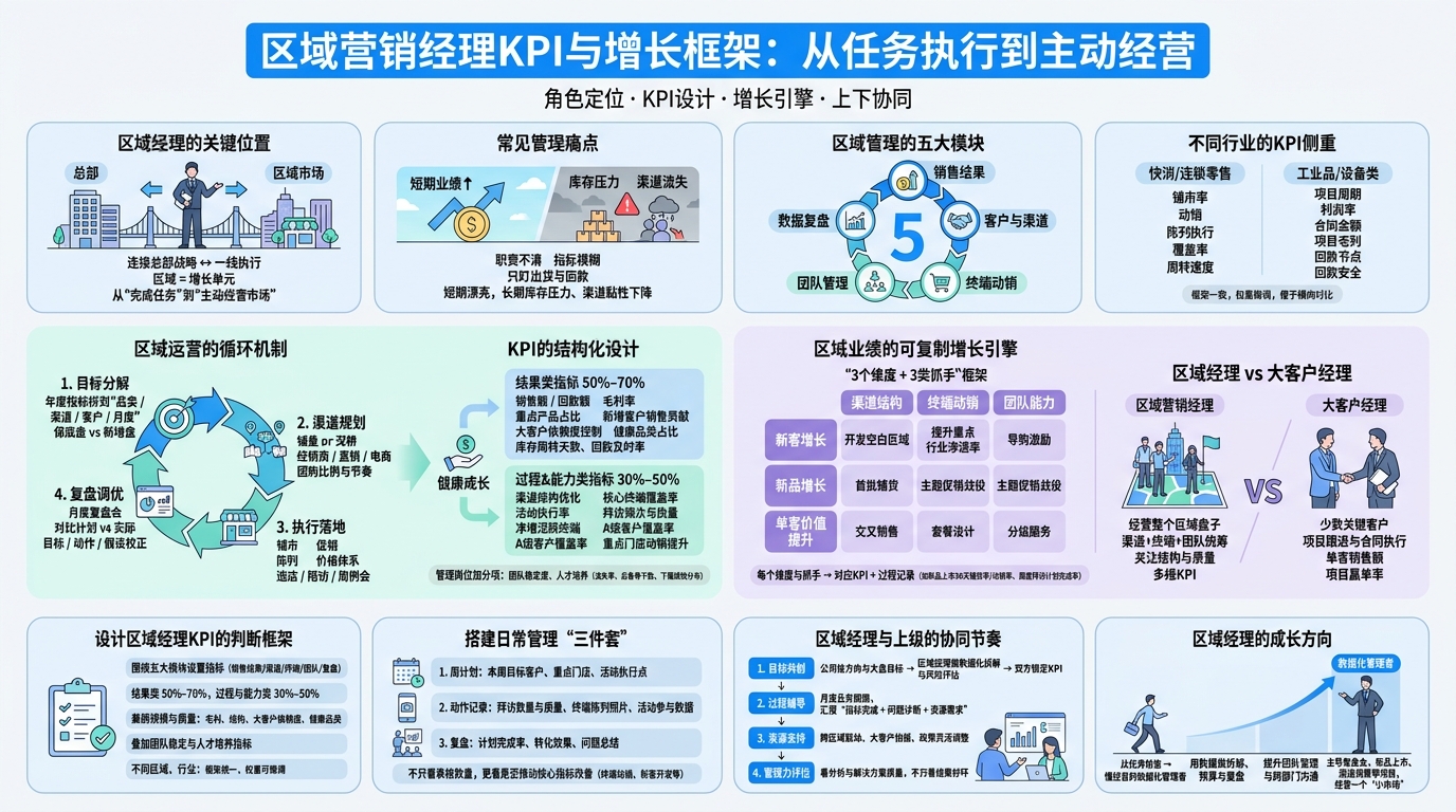 区域营销经理KPI怎么定？工作重点与增长框架