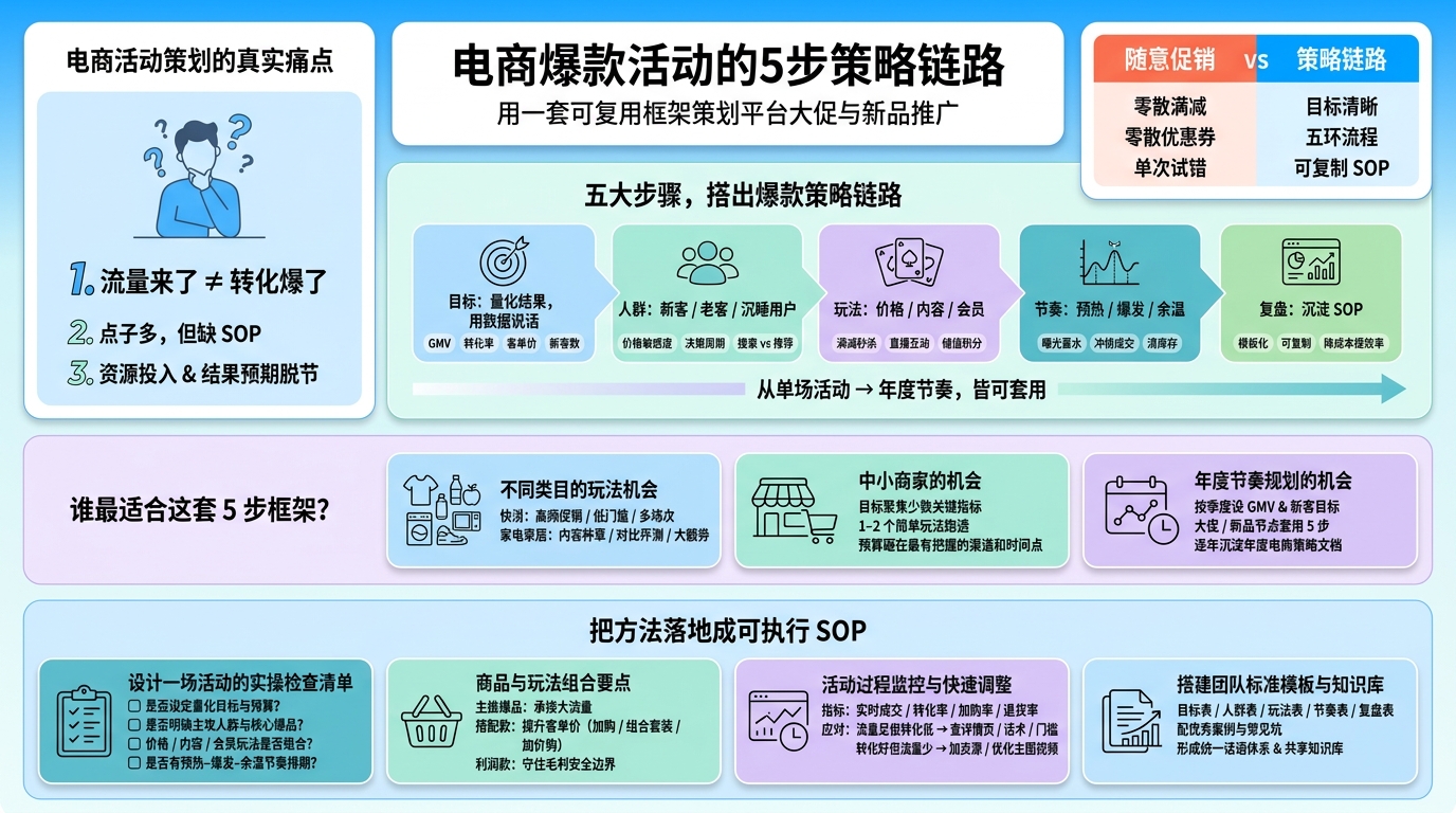 如何用5大步骤搭建爆款活动框架？
