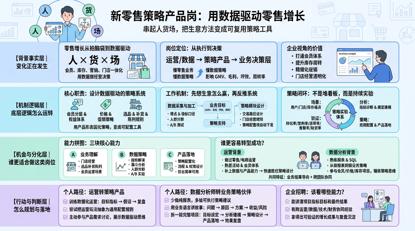 新零售策略产品岗位的核心职责有哪些？