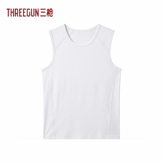 Threegun三枪 冰泉沁爽棉圆领拼接男宽背心-T30070A01 商品图1