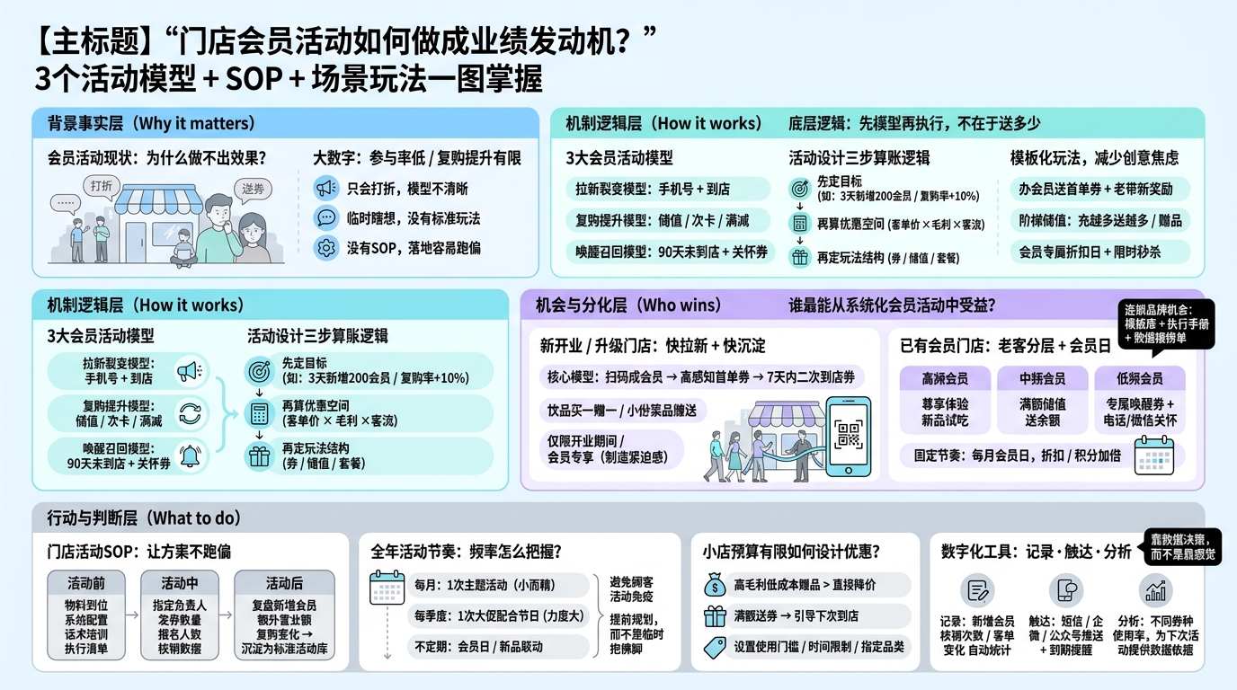 一、门店常用会员活动模型有哪些？