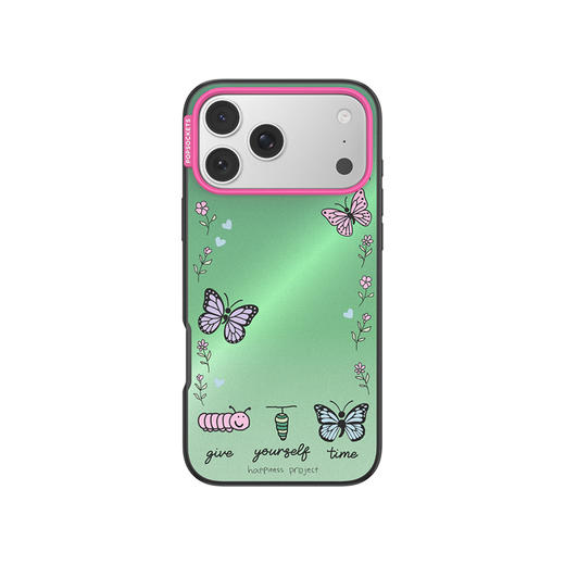 【Happiness Project】蝴蝶新生 POPCASE手机壳 MagSafe Popcase磁吸款 绿色 植物花卉 镜面壳 iPhone17/16/15/14/13 商品图2