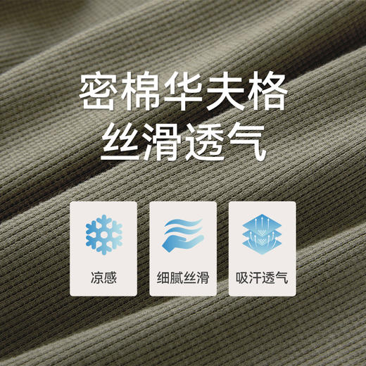 Tthreegun三枪 密棉华夫格男家居短裤-T50060B01 商品图12