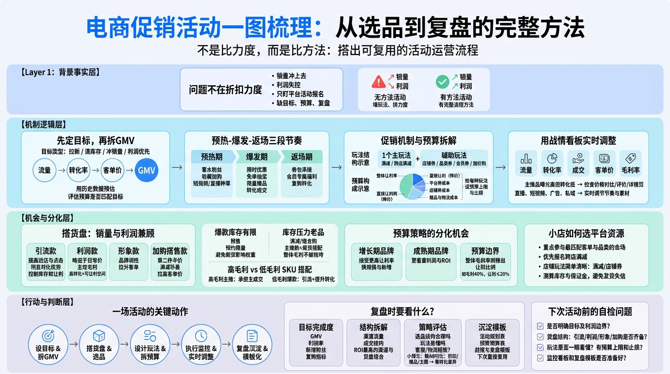 电商平台促销活动怎么做？从选品到复盘一套流程