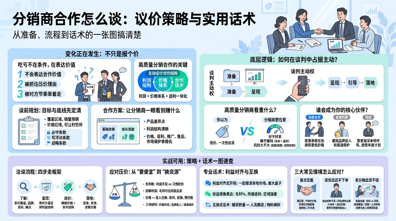 分销商合作怎么谈？实用议价话术与策略