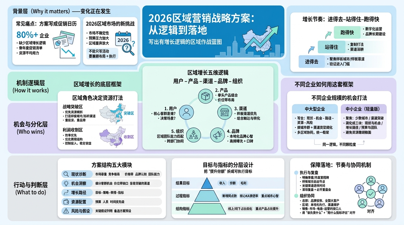 区域营销战略方案怎么写？2026企业区域增长框架全拆解