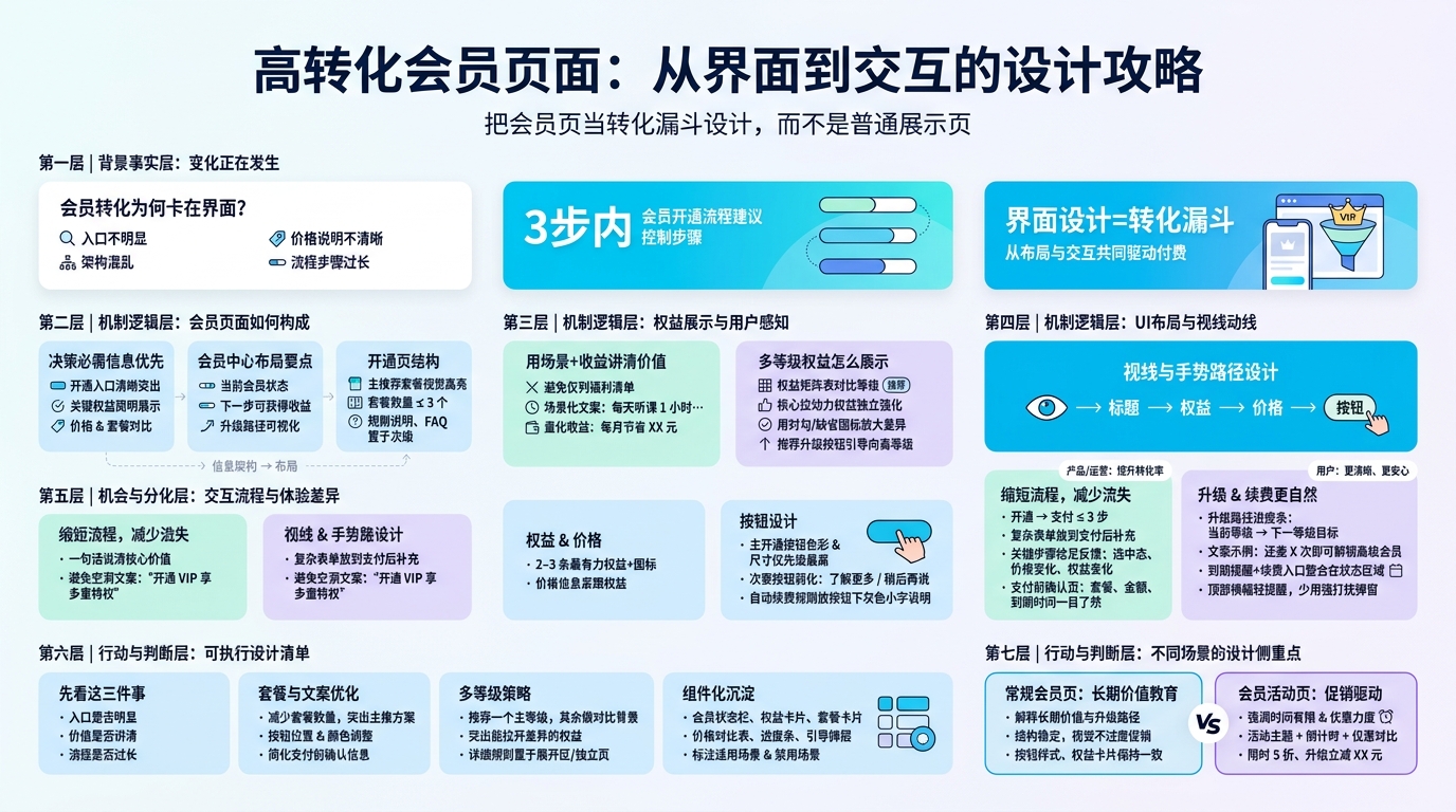 会员体系界面设计怎么做？从布局到交互提升付费转化