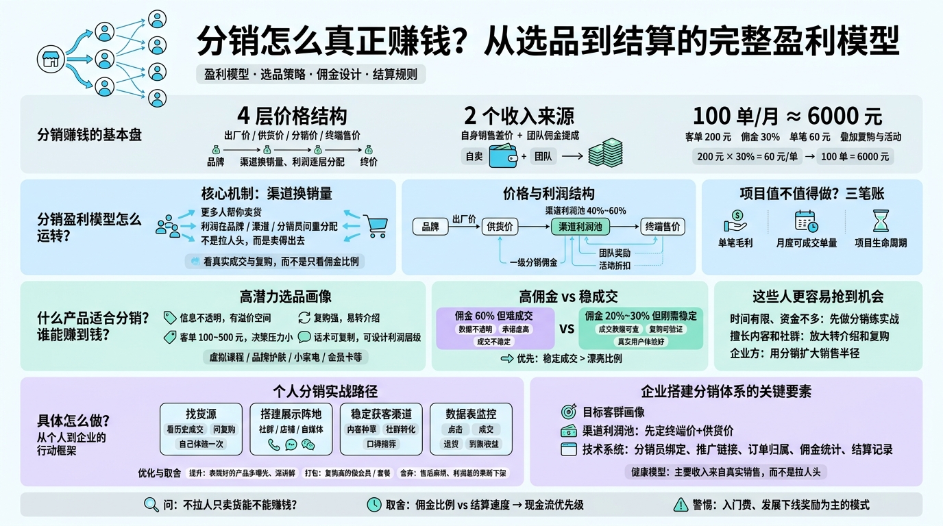 分销怎么赚钱？从选品到结算的完整盈利模型解析