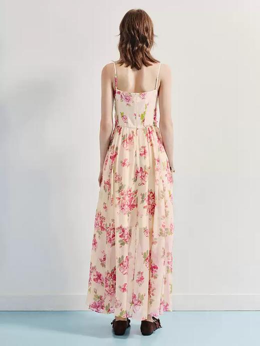 玛克门店发货：浪漫度假印花扭结背心吊带连衣裙货号：MC86DR268 商品图1