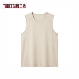 Threegun三枪 冰泉沁爽棉圆领拼接男宽背心-T30070A01