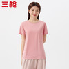 Threegun三枪 【凉感木代尔】隐条圆领女士短袖T恤-24066A011 商品缩略图6