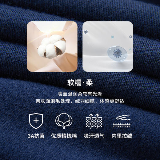 Threegun三枪 玉绒棉圆领长袖男打底衫-24319A011 商品图8