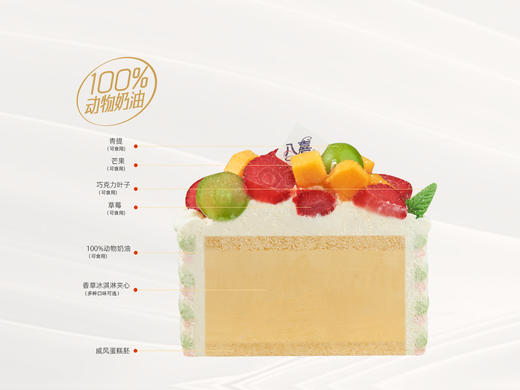 ※【春日调色盘】4英寸冰淇淋/水果生日蛋糕 商品图2