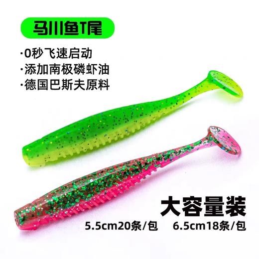 驯鱼高手马川鱼T尾软饵沉水路亚饵德州铅头钩假饵鳜鱼 商品图2