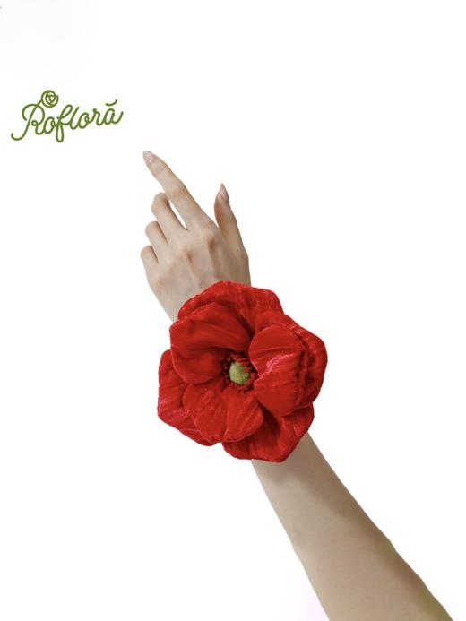 北京国贸｜Roflora-正红色 虞美人 毛绒摆件 商品图0