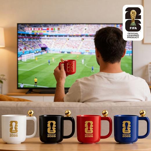 FIFA 26世界杯 转动足球马克杯 官方正品趣味足球马克杯陶瓷水杯咖啡杯周边 商品图2