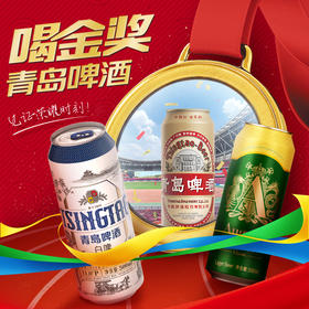 青岛啤酒金奖组合500ml*10听礼盒（白啤500*4+国潮500*3+奥古特500*3）