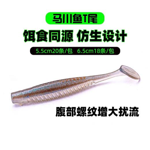 驯鱼高手马川鱼T尾软饵沉水路亚饵德州铅头钩假饵鳜鱼 商品图3