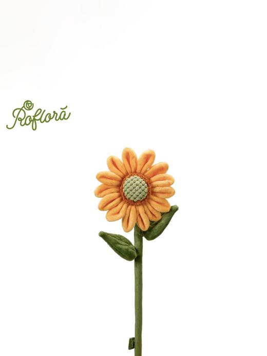 北京国贸｜Roflora-绿芯 向日葵 毛绒摆件 商品图0