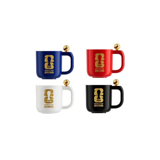 FIFA 26世界杯 转动足球马克杯 官方正品趣味足球马克杯陶瓷水杯咖啡杯周边 商品图0