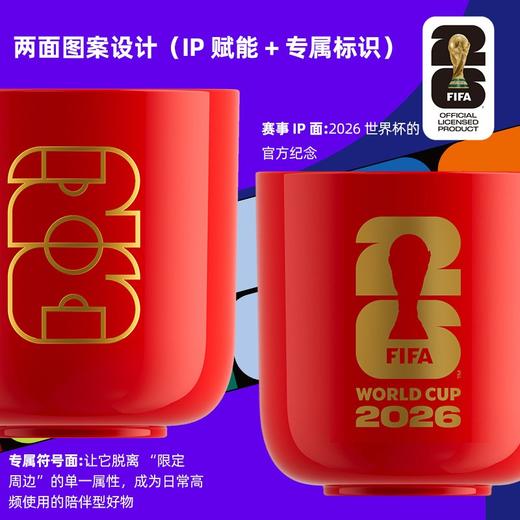 FIFA 26世界杯 转动足球马克杯 官方正品趣味足球马克杯陶瓷水杯咖啡杯周边 商品图4
