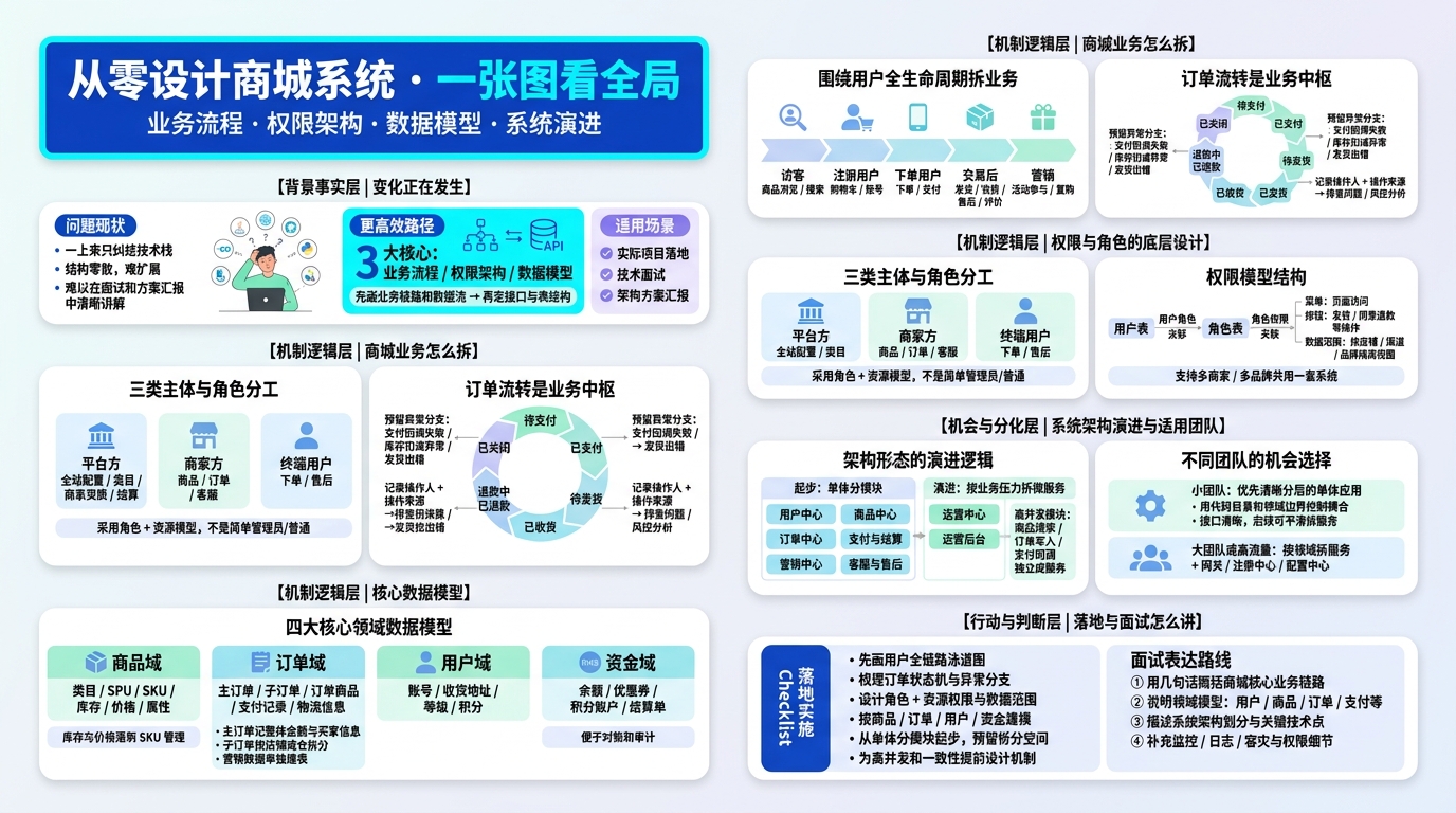 商城系统业务流程怎么拆？