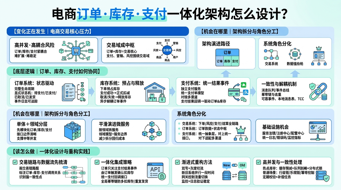 电商系统整体架构该怎么划分？