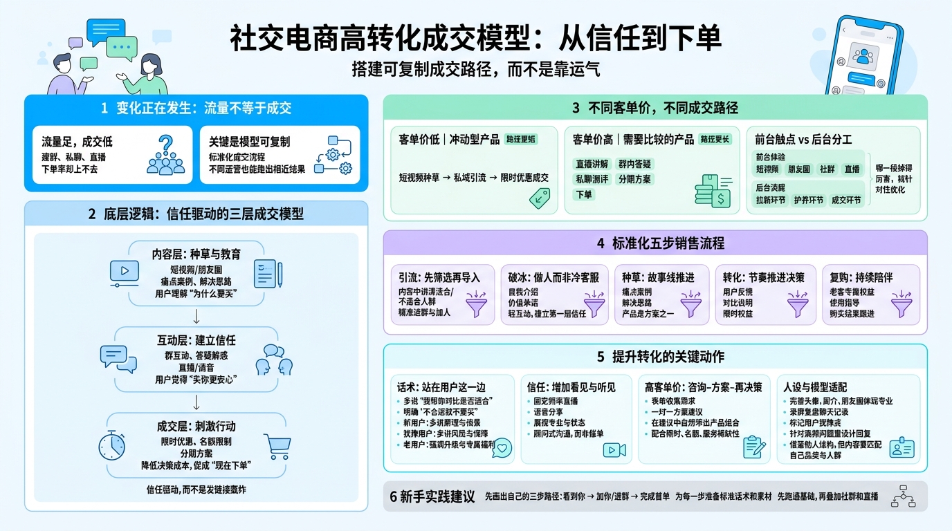 社交电商的高转化成交模型是什么样？