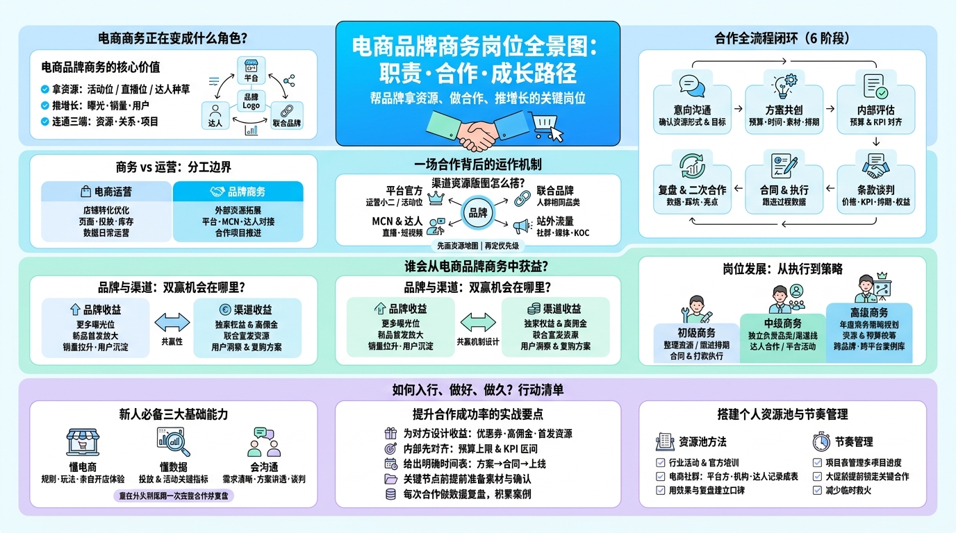 电商品牌商务岗位的核心职责有哪些？  