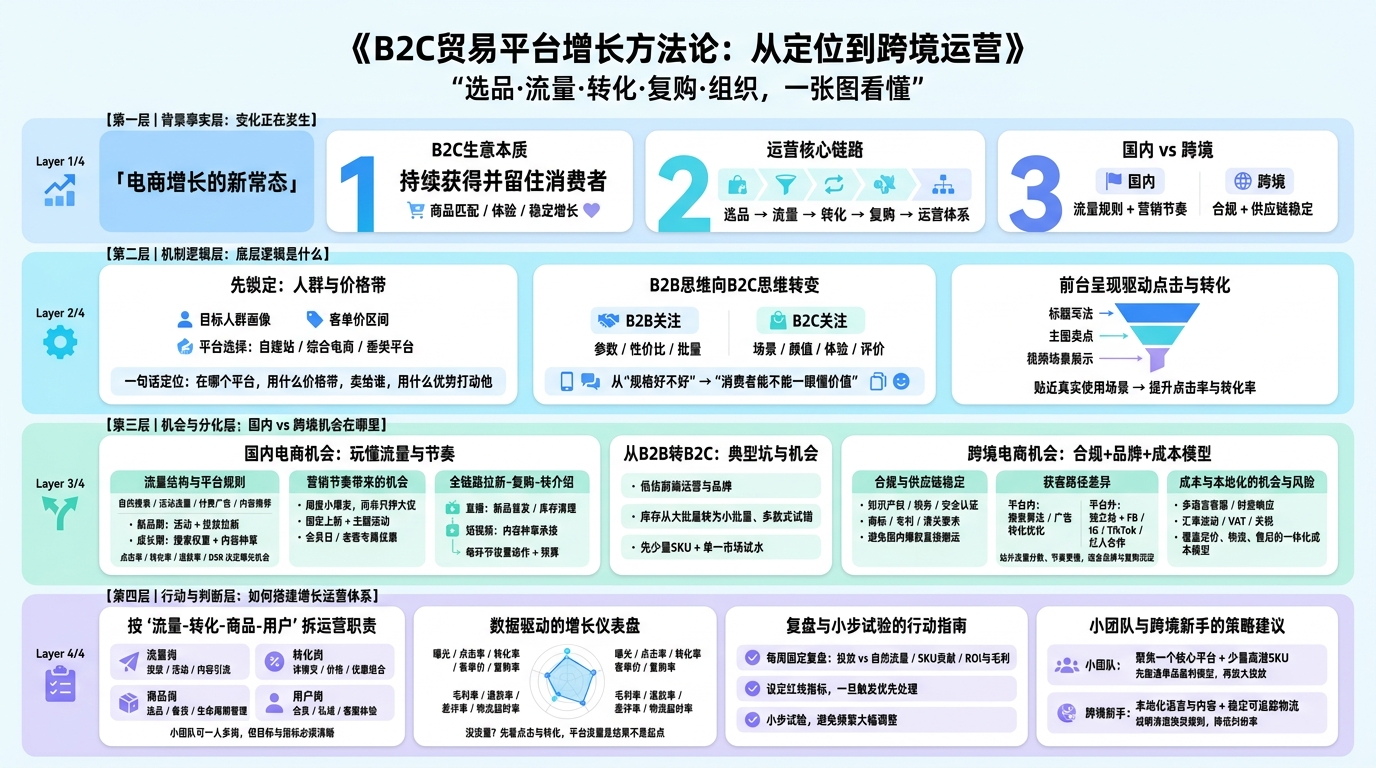 一、B2C贸易平台运营，先想清楚什么？