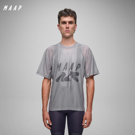 MAAP 男女同款 ALT_ROAD系列 Air Mesh Tee 短袖网眼T恤 冰川灰 商品图0