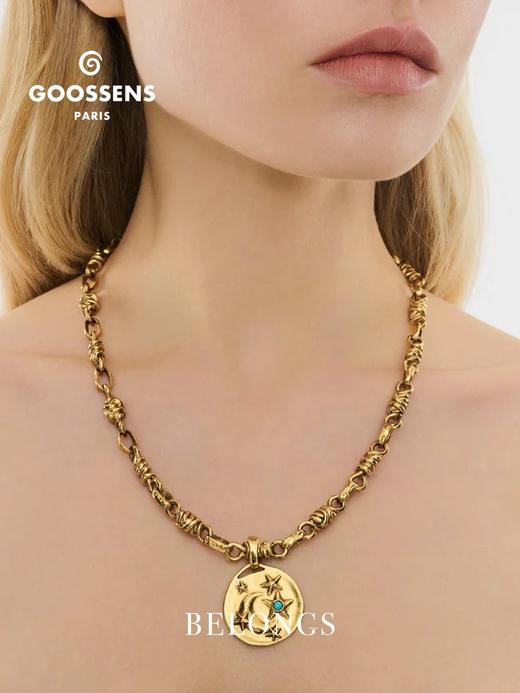 北京仓｜Goossens Paris-Talisman Astro-月亮星星金币 护身符 项链［法国设计师］ 商品图0