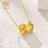 严选 | 中国珠宝足金和田玉路路通 转运珠  赠：镀金链+定制大红礼盒+手提袋+国检证书 商品缩略图0