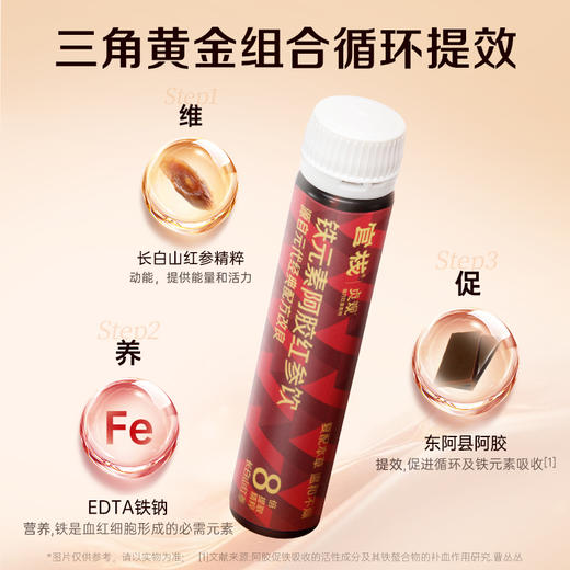 官栈 贞观x参之源铁元素阿胶红参饮30ml*10瓶（含礼袋）【金榜高粽】 商品图2
