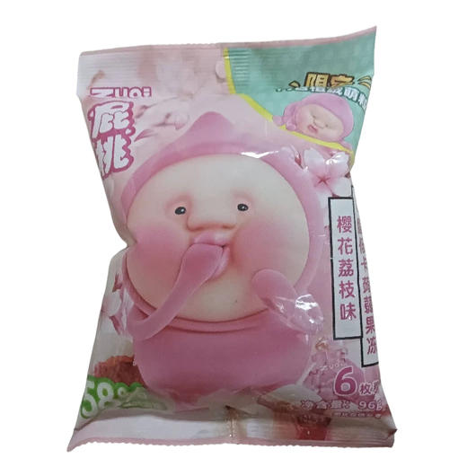 国产屁桃君果冻袋樱花荔枝味96g(B18-01-02) 商品图0