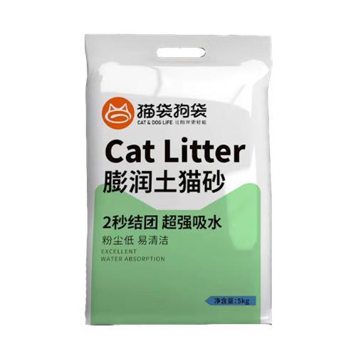 猫袋狗袋 膨润土猫砂5kg 商品图0