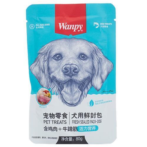 顽皮 犬用鲜封包(活力营养)鸡肉+牛蹄筋80g 商品图0