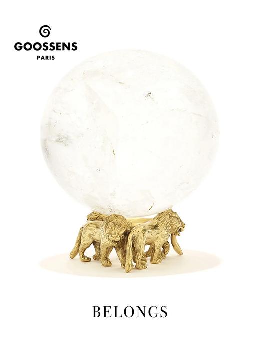 北京仓｜Goossens Paris-经典 Lions-天然水晶 三狮水晶球（L）［法国设计师］ 商品图2