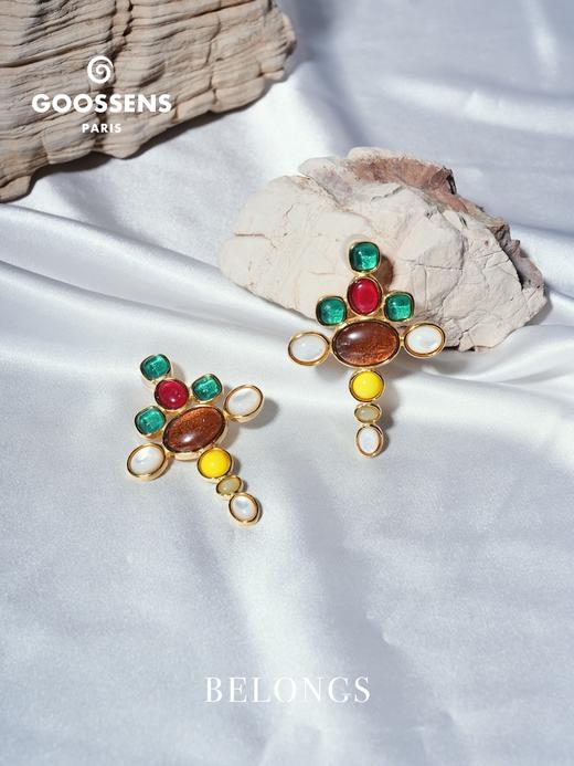 北京仓｜Goossens Paris-Lagune-多宝 十字 岩石水晶 吊坠 耳环［法国设计师］ 商品图1