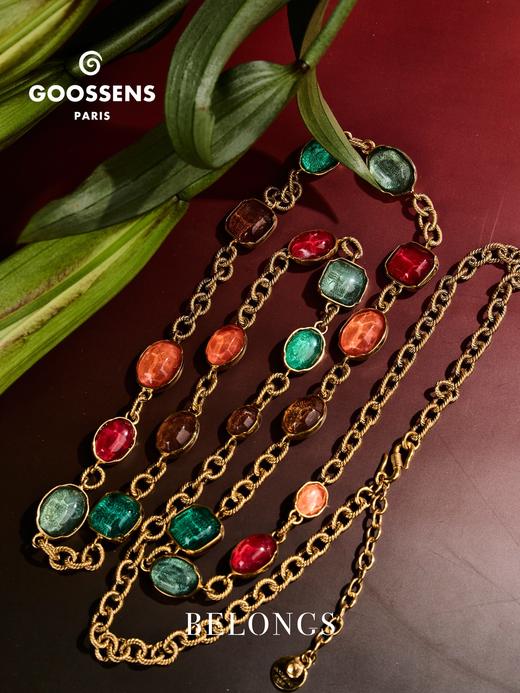 北京仓｜Goossens Paris-RAINBOW CABOCHONS-彩虹色 岩石水晶 长项链［法国设计师］ 商品图2