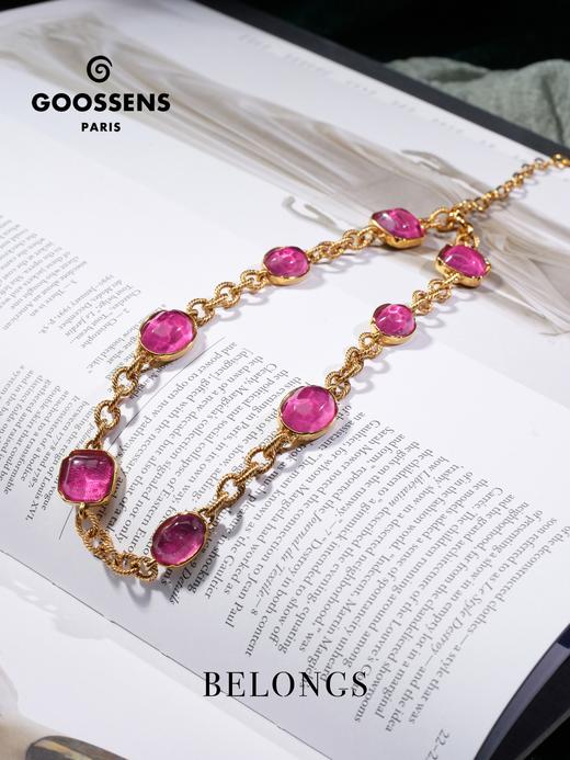 北京仓｜Goossens Paris-Cabochons-粉红系宝石 项链［法国设计师］ 商品图2