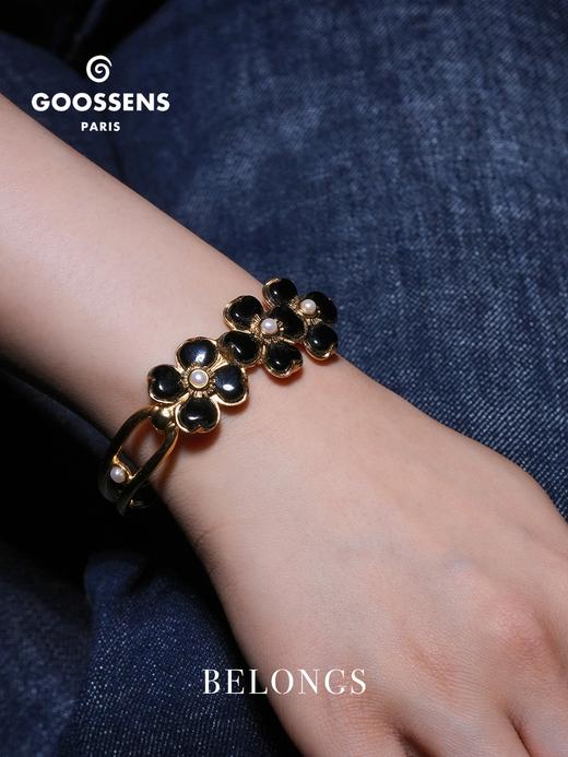 北京仓｜Goossens Paris-TREFLE-四叶草 黑色玛瑙 手镯［法国设计师］ 商品图0