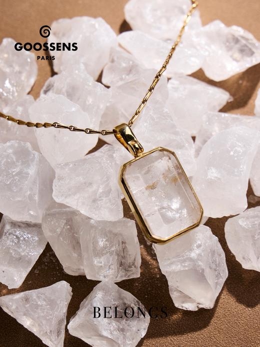 北京仓｜Goossens Paris-Stones-方形水晶吊坠 长项链［法国设计师］ 商品图2