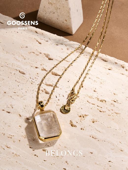 北京仓｜Goossens Paris-Stones-方形水晶吊坠 长项链［法国设计师］ 商品图1