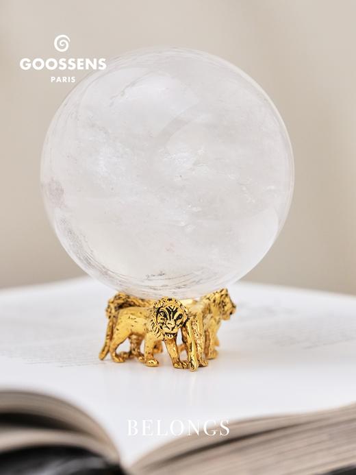 北京仓｜Goossens Paris-经典 Lions-天然水晶 三狮水晶球（L）［法国设计师］ 商品图0
