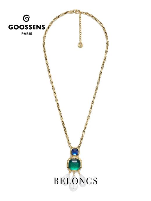 北京仓｜Goossens Paris-RENAISSANCE-湖水绿 宝蓝色 吊坠 项链［法国设计师］ 商品图2