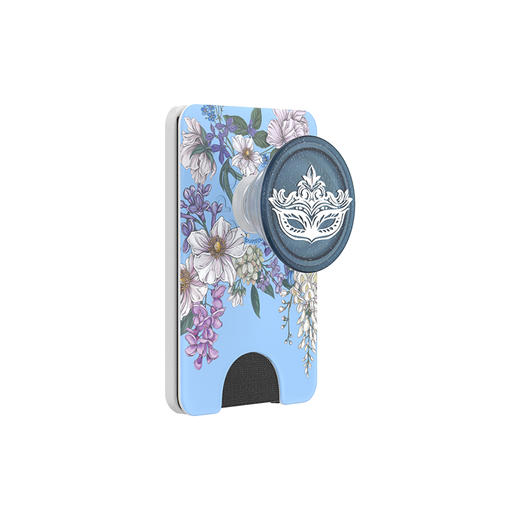 【布里奇顿联名系列】惊鸿银影·MagSafe卡包 WALLET卡包 Wallet of Magsafe磁吸卡包系列 蓝色 植物花卉 商品图0